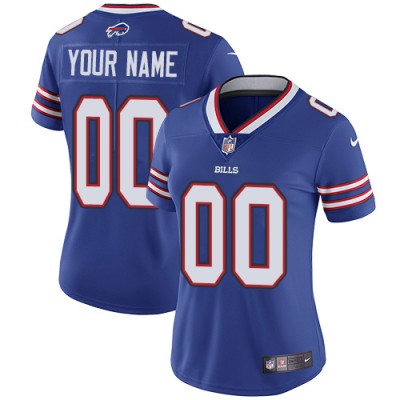 Nike Buffalo Bills Customized Royal Blue Team Color Stitched Vapor Untouchable Limited Women's NFL Jersey